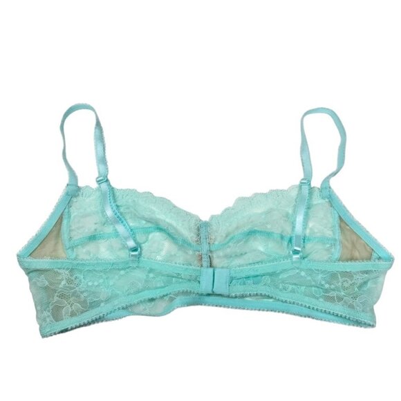 NWOT GAP Body Floral Lace Bralette Sz.L Mint Green Soft Cups Sheer Lingerie - Picture 3 of 7